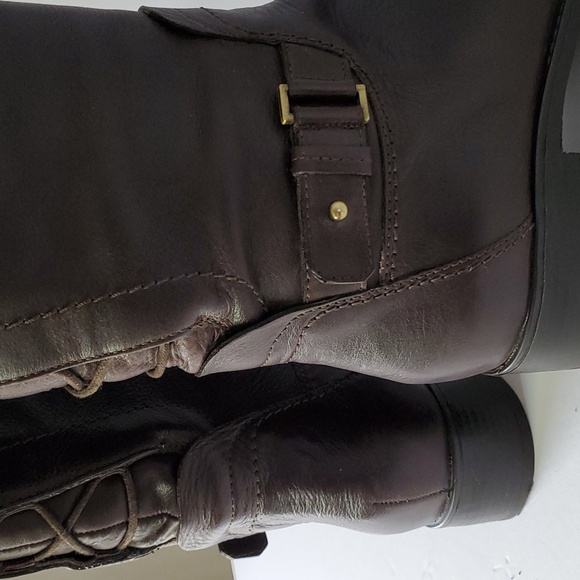 Geox leather knee boots with lace up back - Picture 12 of 14